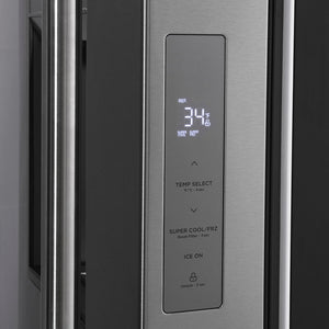 ZLINE 36 in. 28.9 cu. ft. Standard-Depth French Door External Water Dispenser Refrigerator with Dual Ice Maker in Fingerprint-Resistant Stainless Steel (RSM-W-36)