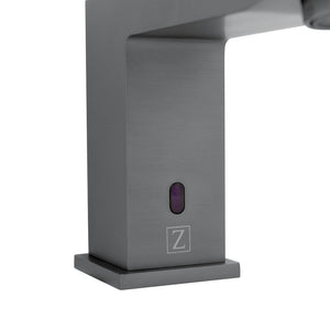 ZLINE Bliss Touchless Bath Faucet in Gun Metal (BLS-BFS-GM) close-up, motion sensor.