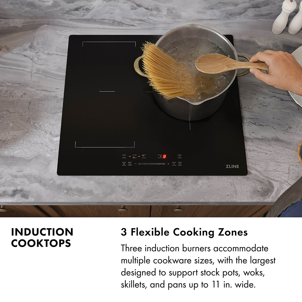 ZLINE 24 in. Induction Cooktop with Anti-Scratch Glass and 3 Elements (FCIND-24)