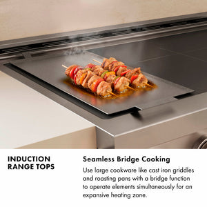 ZLINE Autograph Edition 30 in. Paramount Induction Rangetop with 4 Element Cooktop in Satin Stainless Steel and Polished Gold Accents (SINRTSZ-30-G)