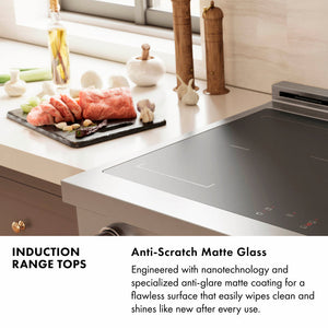 ZLINE Autograph Edition 36 in. Paramount Induction Rangetop with 5 Element Cooktop in Stainless Steel and Polished Gold Accents (SINRTZ-36-G)