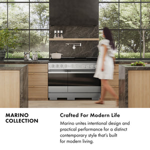 ZLINE Autograph Edition 24 in. 3.2 cu. ft. Marino Induction Range with 3 Element Cooktop and Electric Convection Oven in Stainless Steel with Polished Gold Accents (MINRZ-24-G)