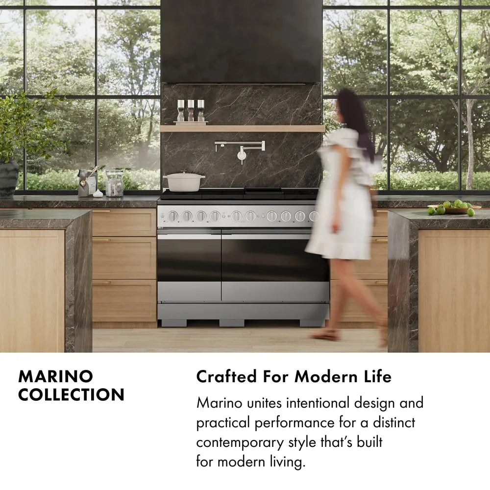 ZLINE Autograph Edition 30 in. 4.2 cu. ft. Marino Induction Range with 4 Element Cooktop and Electric Convection Oven in Black Stainless Steel with Champagne Bronze Accents (MINRBZ-30-CB)