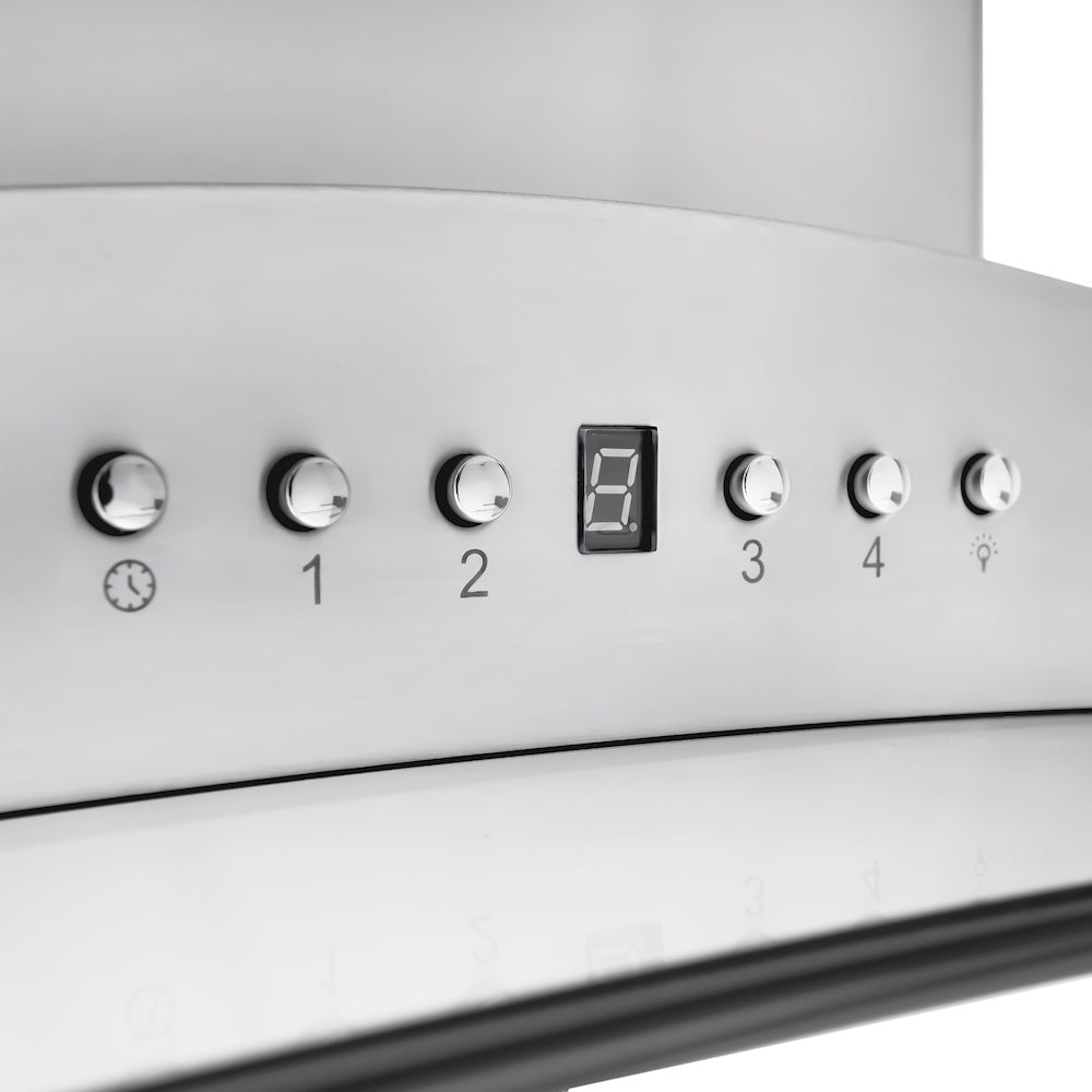 ZLINE 36 in. Convertible Vent Island Mount Range Hood in Stainless Steel and Glass (GL9i-36)