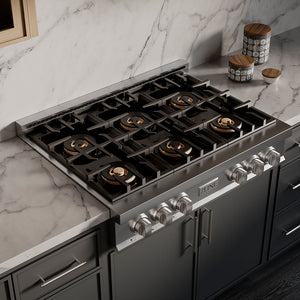 ZLINE 36 in. Classic Gas Rangetop with 6 Burner DuoPro™ Cooktop in Stainless Steel (PCRT36)