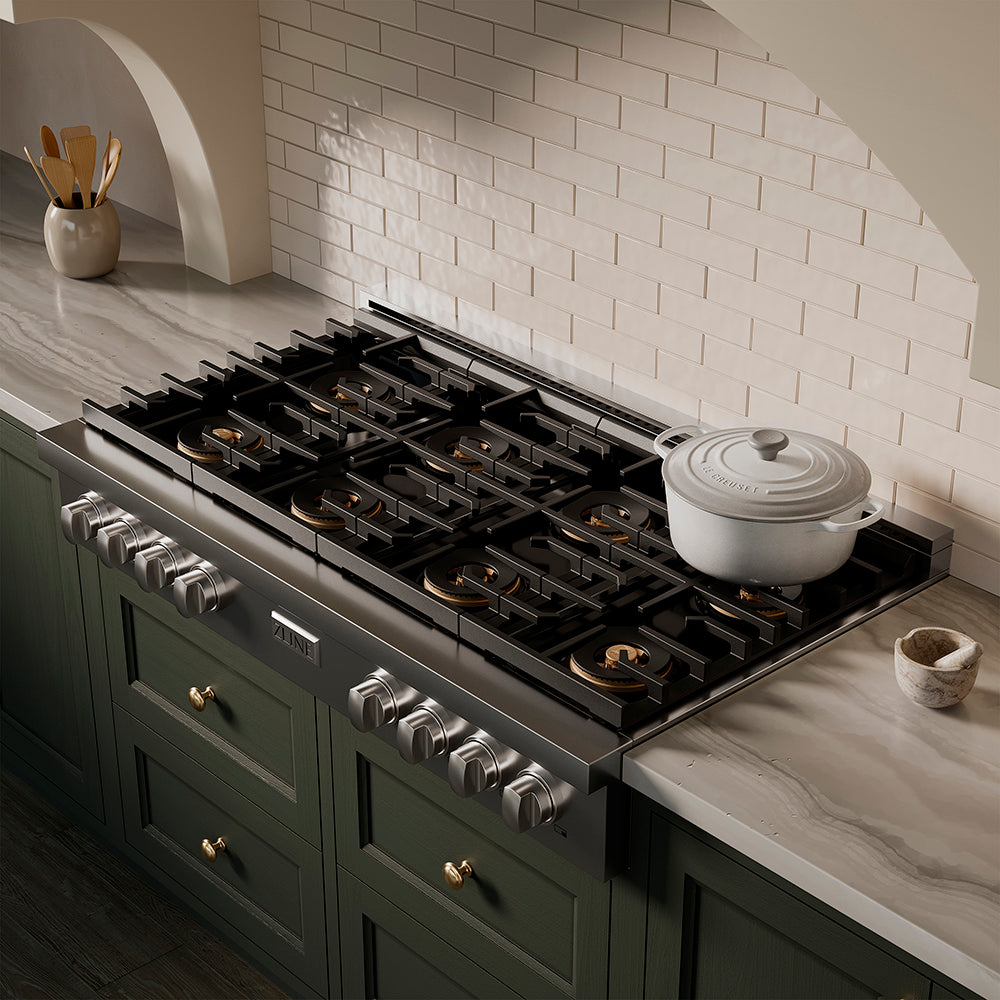 ZLINE 48 in. Paramount Gas Rangetop with 8 Burner DuoPro™ Cooktop in Stainless Steel (PSRT48)