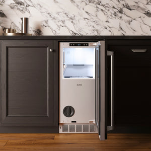 ZLINE 15 in. Touchstone Nugget Ice Maker with Drain Pump and Panel-Ready Door (INGDP-15)