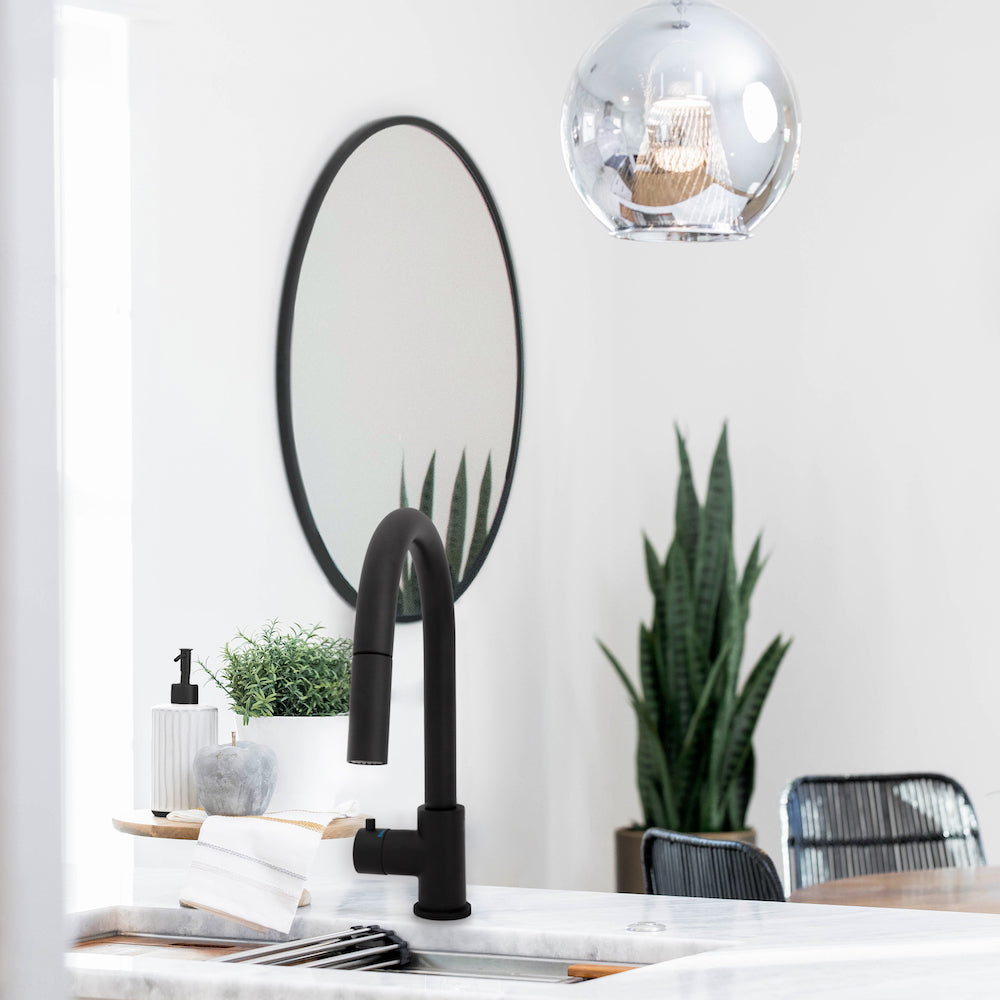 ZLINE Gemini Touchless Kitchen Faucet in Matte Black (GEM-KFS-MB