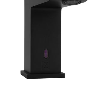 ZLINE Bliss Touchless Bath Faucet in Matte Black (BLS-BFS-MB) close-up, motion sensor.