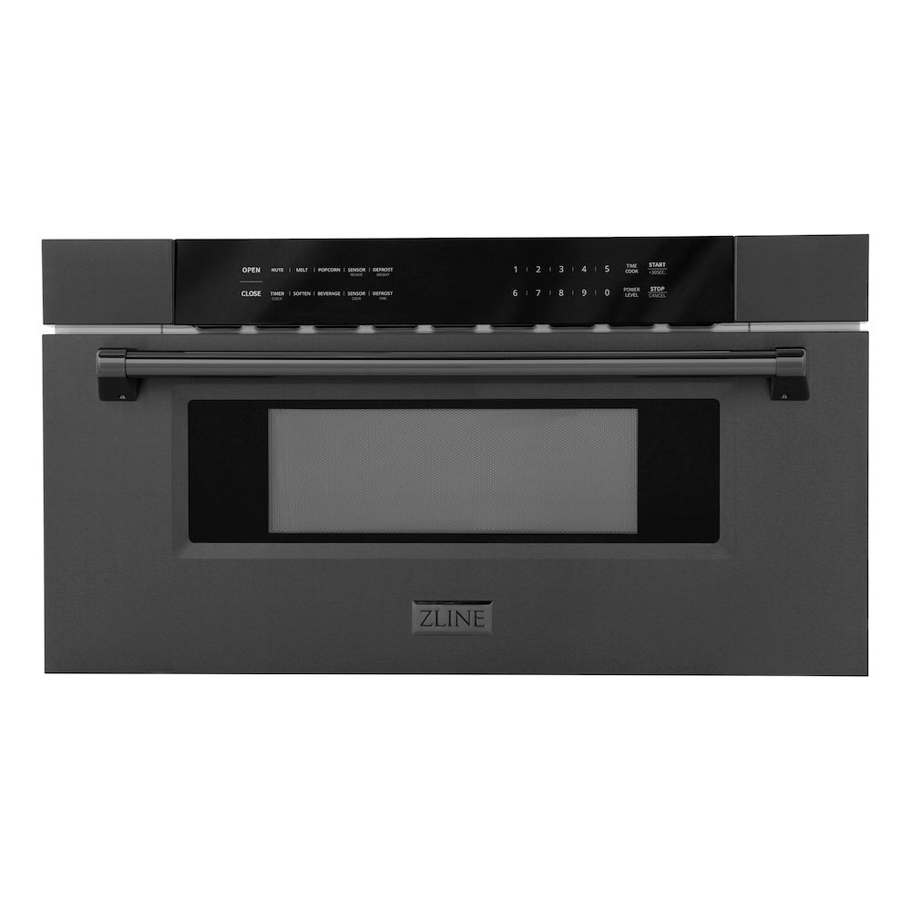 ZLINE 30 in. 1.2 cu. ft. Built-in Microwave Drawer in Black Stainless Steel (MWD-30-BS) main image.