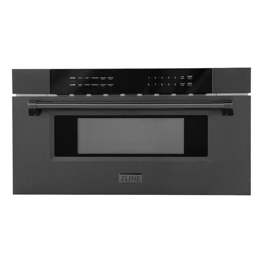 ZLINE 30 in. 1.2 cu. ft. Built-in Microwave Drawer in Black Stainless Steel (MWD-30-BS) main image.