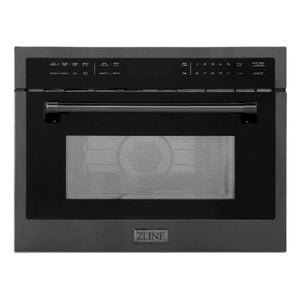 ZLINE 24 in. Black Stainless Steel Built-in Convection Microwave Oven with Speed and Sensor Cooking (MWO-24-BS) main image.