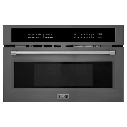 ZLINE 30 in. 1.6 cu ft. Black Stainless Steel Built-in Convection Microwave Oven (MWO-30-BS)