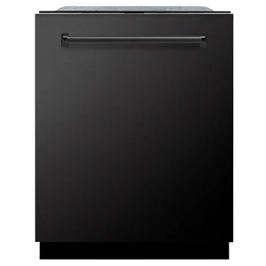ZLINE 24 in. Monument Series 3rd Rack Dishwasher with Auto Door Open Drying, 44dBa, Black Stainless Steel Panel (DWMT-BS-24) main image.