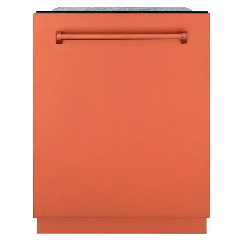 ZLINE 24 in. Monument Series 3rd Rack Dishwasher with Auto Door Open Drying, 44dBa, Copper Panel (DWMT-C-24) main image.