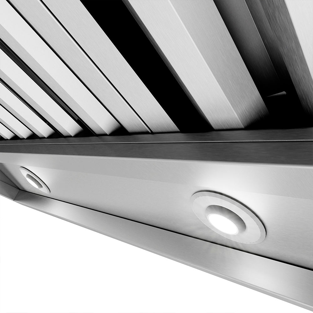 ZLINE 60 in. Wall Mount Outdoor Grill Hood (GOW2-60) built-in lighting.