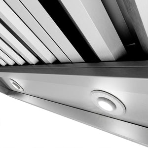 ZLINE 60 in. Wall Mount Outdoor Grill Hood (GOW2-60) built-in lighting.