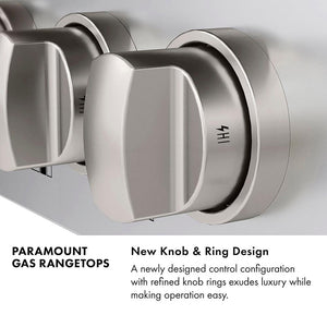 ZLINE 36 in. Paramount Gas Rangetop with 6 Burner DuoPro™ Cooktop in Black Satin Stainless Steel (PSRTBS-36)