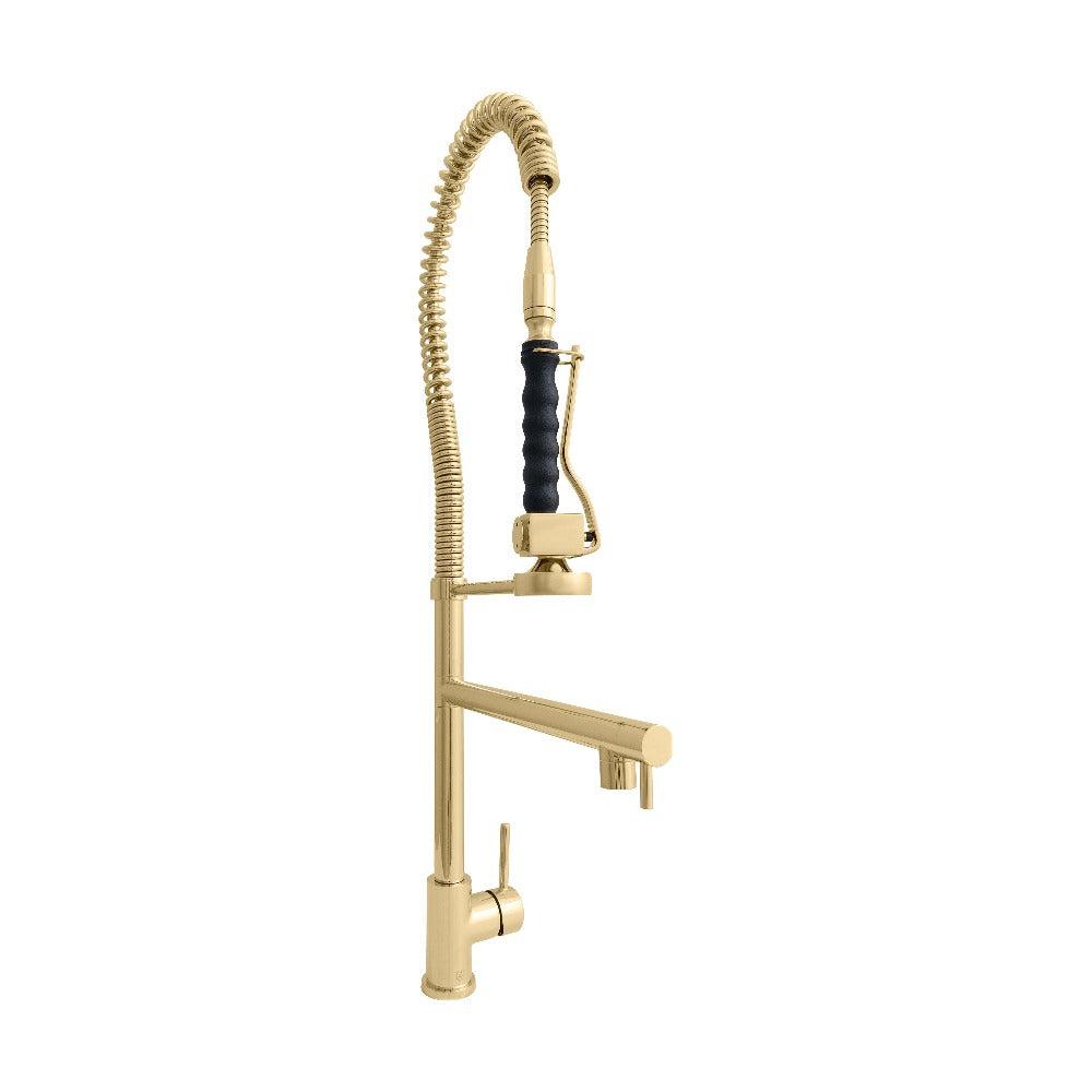 Van Gogh Pull Down Spring Kitchen Faucet in Polished Gold (VNGKFPG