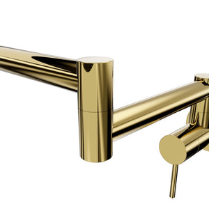 ZLINE Gemini Pot Filler in Polished Gold (GEM-FPF-PG) hinge.