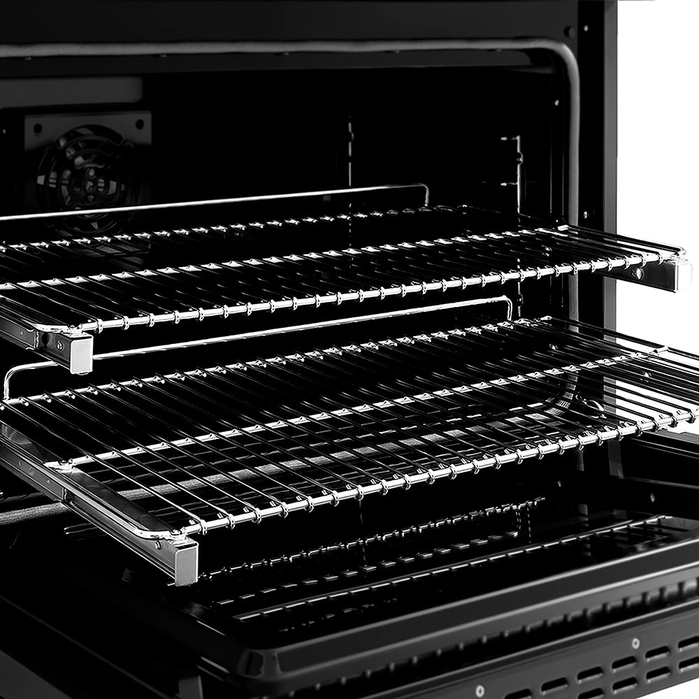 ZLINE Autograph Edition 36 in. 5.2 cu. ft. Paramount Dual Fuel Range with 6 Burner DuoPro™ Cooktop and Electric Convection Oven in Black Stainless Steel and Polished Gold Accents (PSDRBZ-36-G)