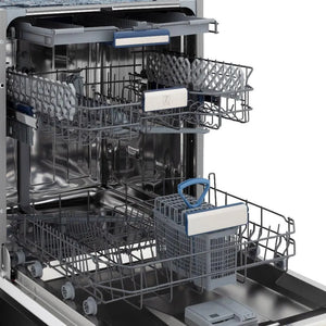 ZLINE 24 in. Tallac Series 3rd Rack Dishwasher with Black Stainless Steel Panel and Traditional Handle, 51dBa (DWV-BS-24)