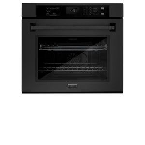 ZLINE 30 in. Professional True Convection Single Wall Oven with Air Fry and Self Clean in Black Stainless Steel (WASB-30)