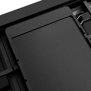 ZLINE Autograph Edition 48 in. 6.7 cu. ft. Paramount Dual Fuel Range with 8 Burner DuoPro™ Cooktop and Dual Ovens in Black Stainless Steel with Champagne Bronze Helix Handles and Accents (PSDRBZ-48-KCB)