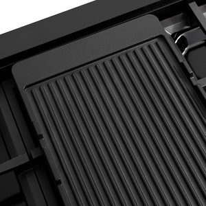 ZLINE Autograph Edition 48 in. 6.7 cu. ft. Paramount Dual Fuel Range with 8 Burner DuoPro™ Cooktop and Dual Ovens in Black Stainless Steel with Polished Gold Helix Handles and Accents (PSDRBZ-48-KG)