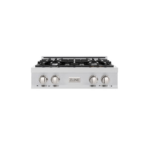 ZLINE 30 in. Classic Gas Rangetop with 4 Burners and Porcelain Cooktop in Stainless Steel (RT30)