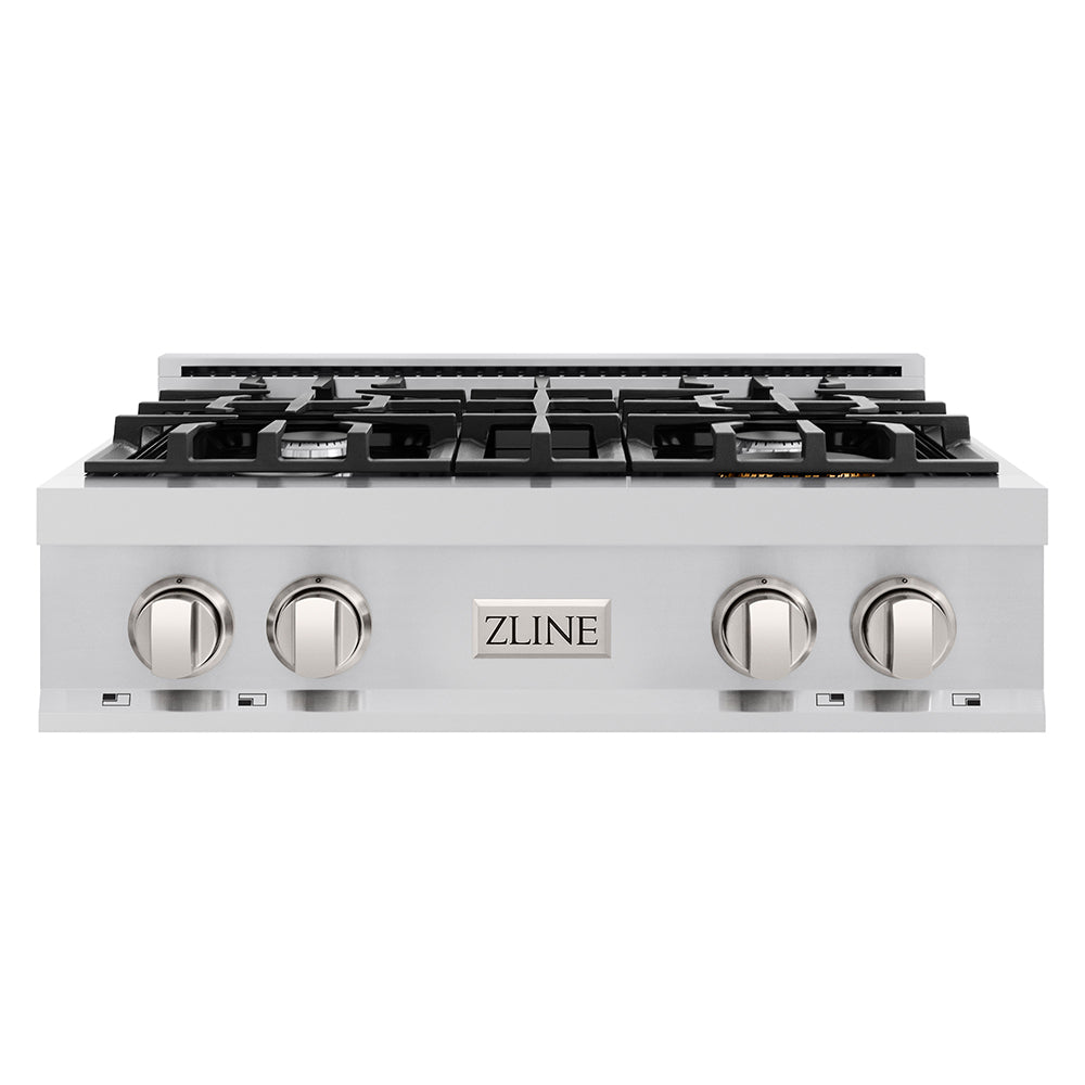 ZLINE 30 in. Classic Gas Rangetop with 4 Burners and Porcelain Cooktop in Stainless Steel (RT30)
