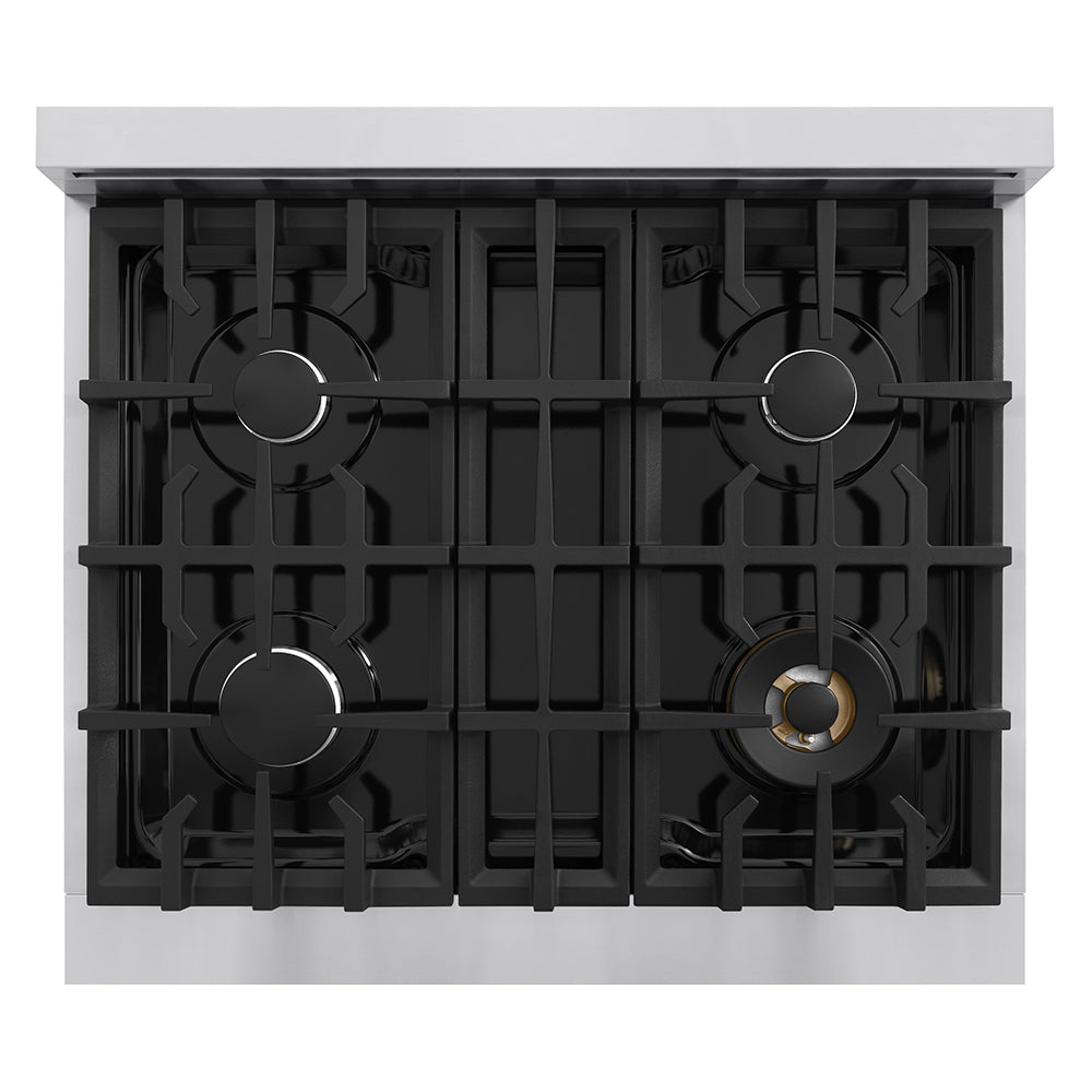 ZLINE 30 in. Classic Gas Rangetop with 4 Burners and Porcelain Cooktop in Stainless Steel (RT30)