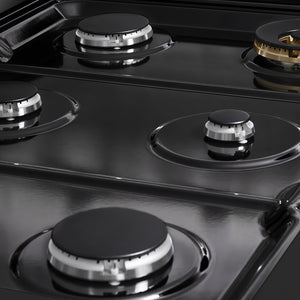 ZLINE 36 in. Classic Gas Rangetop with 6 Burners and Porcelain Cooktop in Black Stainless Steel (RTB2-36)
