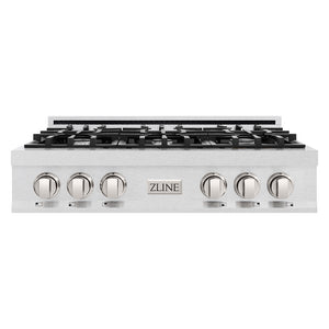 ZLINE 36 in. Classic Gas Rangetop with 6 Burners and Porcelain Cooktop in Satin Stainless Steel (RTS-36)