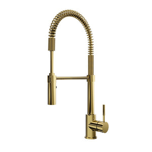 ZLINE Sierra Pull Down Spring Single Handle Kitchen Faucet in Polished Gold (SRA-KF-PG)