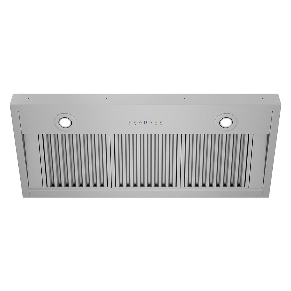 ZLINE 40 in. DuraMount™ Wall Mount Range Hood Insert in Stainless Steel (683-40) under.