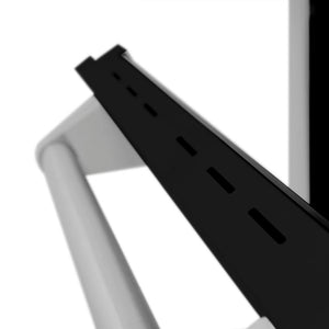 ZLINE 24 in. 2.8 cu. ft. Legacy Dual Fuel Range with 4 Burner Gas Cooktop and Electric Convection Oven in Stainless Steel and Black Matte Door (RA-BLM-24) oven door detail.