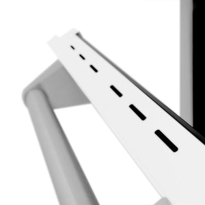 ZLINE 24 in. 2.8 cu. ft. Legacy Dual Fuel Range with 4 Burner Gas Cooktop and Electric Convection Oven in Stainless Steel and White Matte Door (RA-WM-24) oven door detail.