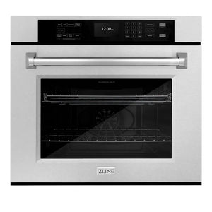 ZLINE 30 in. Professional True Convection Single Wall Oven with Air Fry and Self Clean in Satin Stainless Steel (WASS-30) main image.