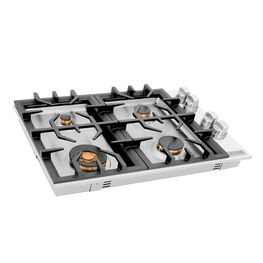 ZLINE 30 in. Gas Cooktop with 4 Brass Burners (RC-BR-30) main image.