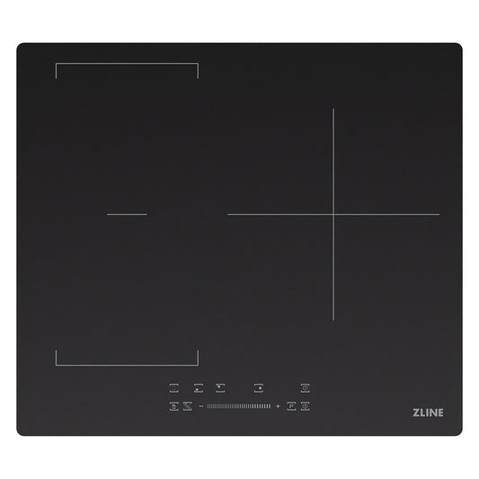 ZLINE 24 in. Induction Cooktop with Anti-Scratch Glass and 3 Elements (FCIND-24) top-down, above cooking surface.