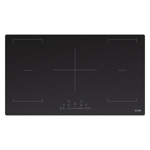 ZLINE 36 in. Induction Cooktop with Anti-Scratch Glass and 5 Elements (FCIND-36) top-down, above cooking surface.