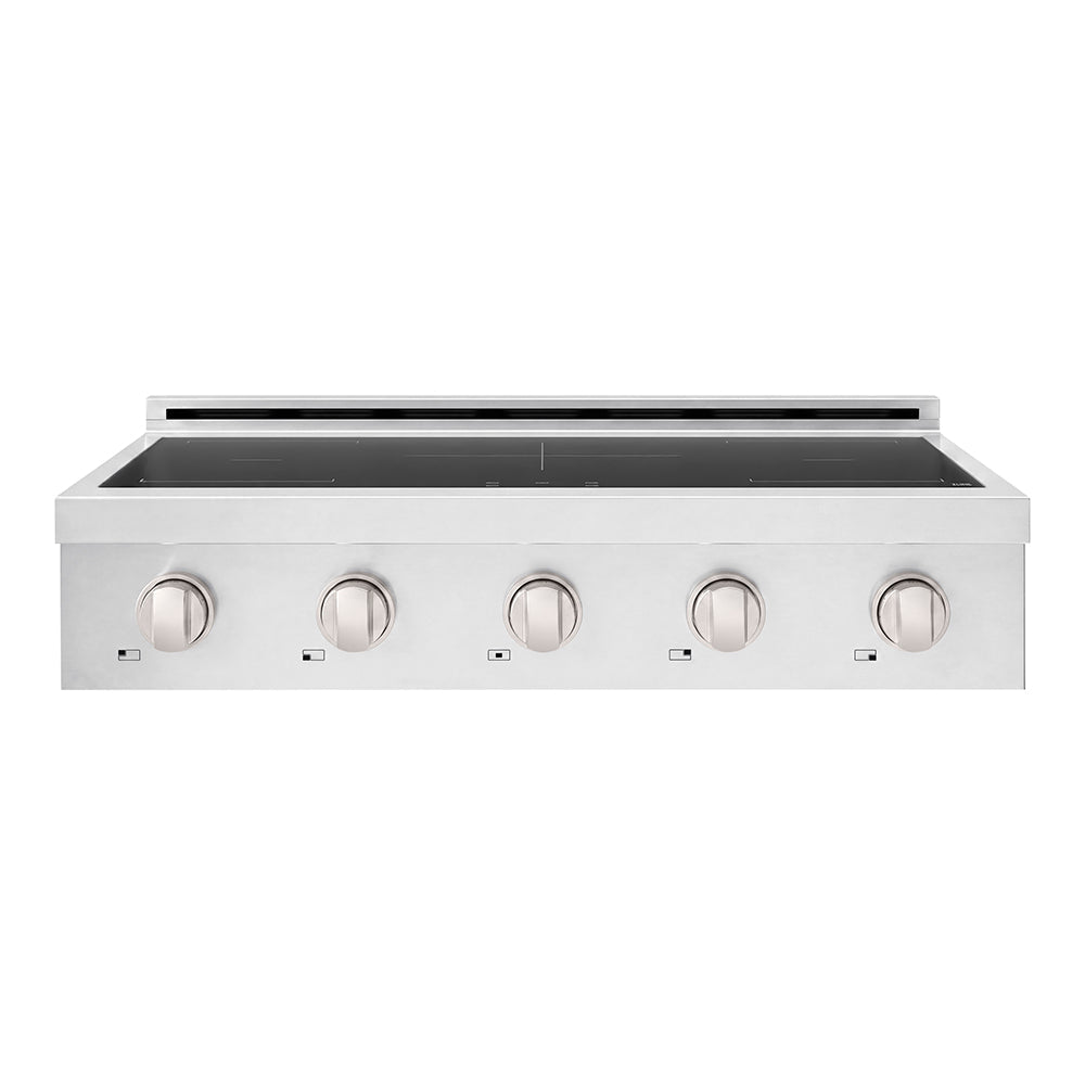 ZLINE 36 in. Paramount Induction Rangetop with 5 Element Cooktop in Stainless Steel (SINRT36) front.