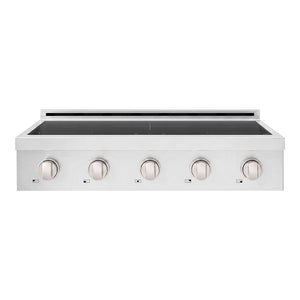 ZLINE 36 in. Paramount Induction Rangetop with 5 Element Cooktop in Stainless Steel (SINRT36) front.