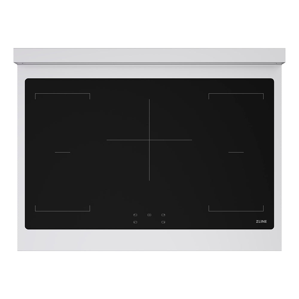 ZLINE 36 in. Paramount Induction Rangetop with 5 Element Cooktop in Stainless Steel (SINRT36) top-down, above cooking surface.