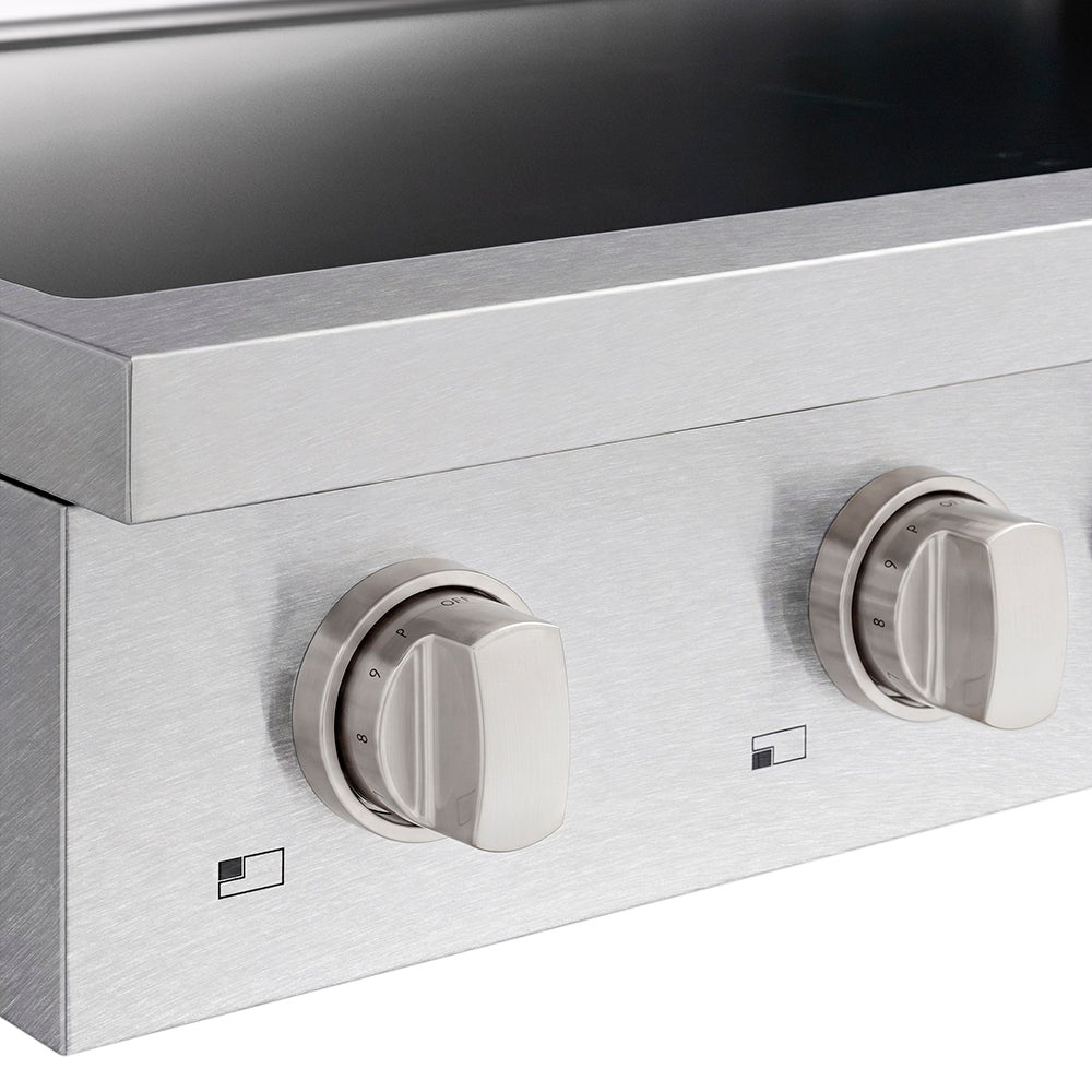 ZLINE 30 in. Paramount Induction Rangetop with 4 Element Cooktop in Satin Stainless Steel (SINRTS-30) close-up of knobs.