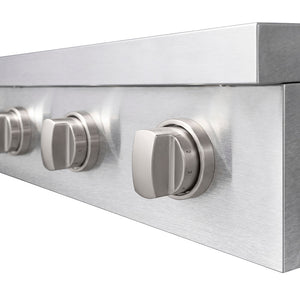 ZLINE 30 in. Paramount Induction Rangetop with 4 Element Cooktop in Satin Stainless Steel (SINRTS-30) close-up of knobs.