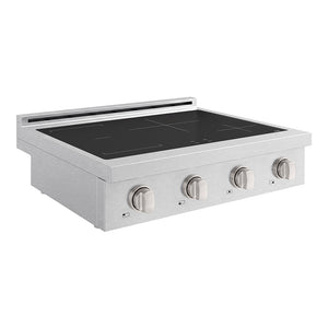 ZLINE 30 in. Paramount Induction Rangetop with 4 Element Cooktop in Satin Stainless Steel (SINRTS-30) side.