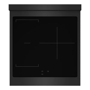 ZLINE Autograph Edition 24 in. 3.2 cu. ft. Marino Induction Range with 3 Element Cooktop and Electric Convection Oven in Black Stainless Steel with Polished Gold Accents (MINRBZ-24-G)