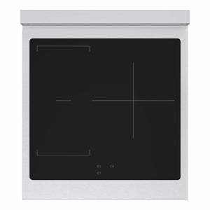 ZLINE Autograph Edition 24 in. 3.2 cu. ft. Marino Induction Range with 3 Element Cooktop and Electric Convection Oven in Satin Stainless Steel with Matte Black Accents (MINRSZ-24-MB)